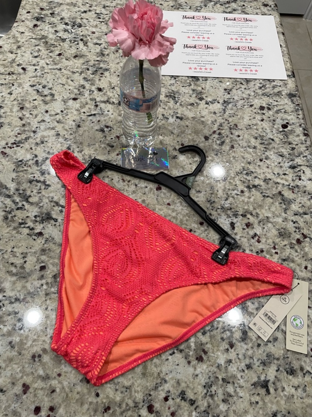 NWT No Boundaries Crochet bikini bottoms Curvy 💋 Sexy Plus XXL Coral color